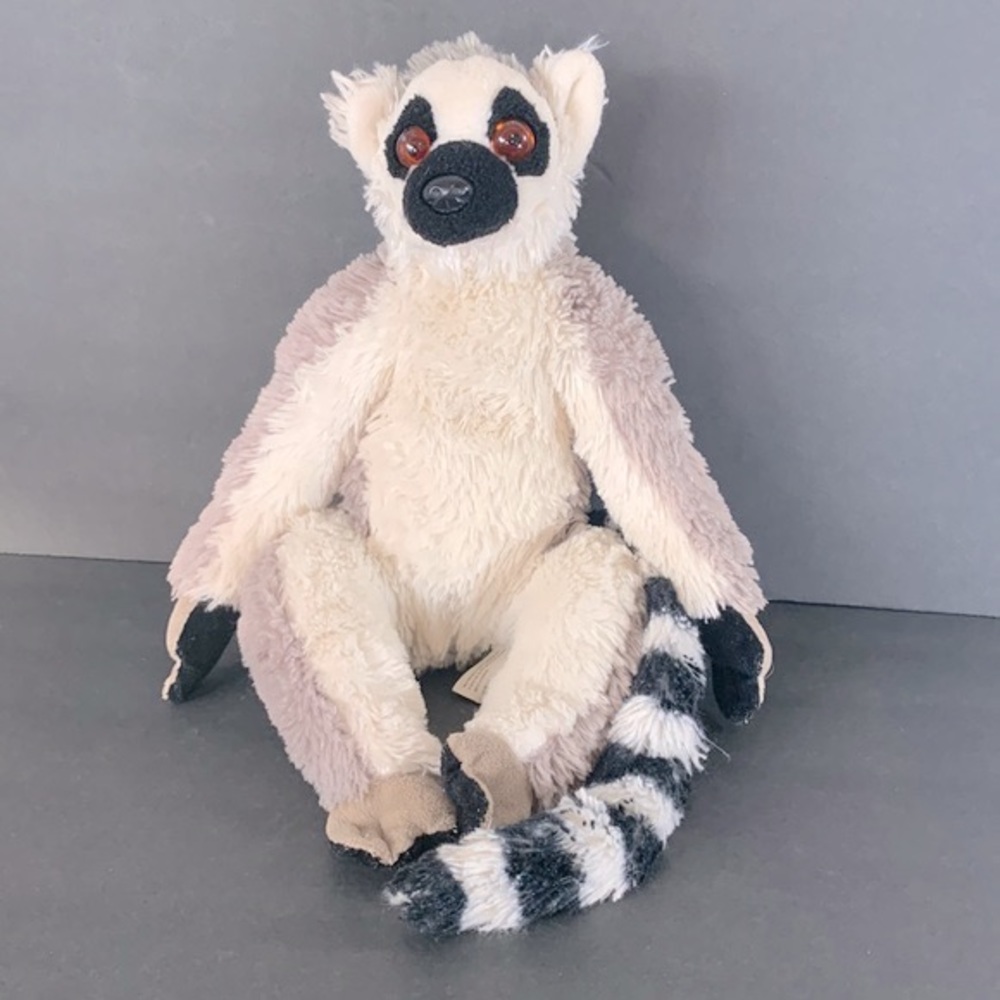 Wild Republic Realistic Sitting Ring Tail Lemur 14” Plush Stuffed Animal Primate